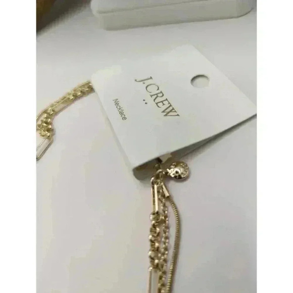 NWT J.Crew Gold Tone Layered Delicate Chain Necklace Womens Statement Multi - Picture 4 of 5